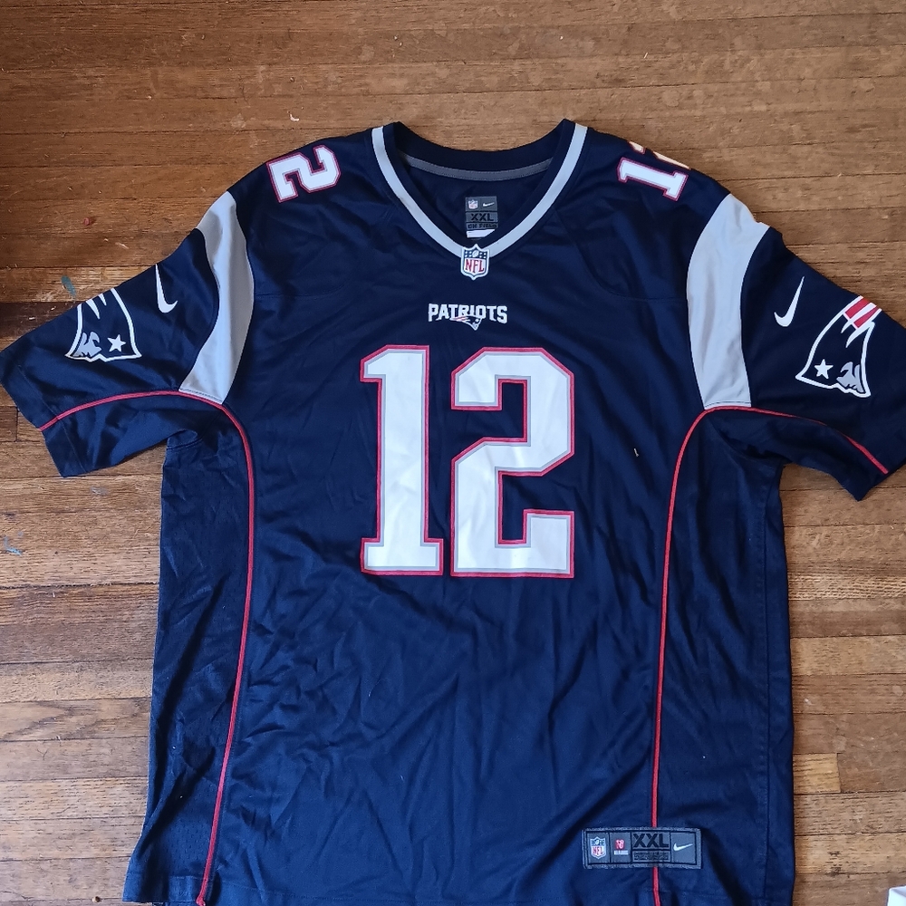 Nike Blue and White Sports Jersey